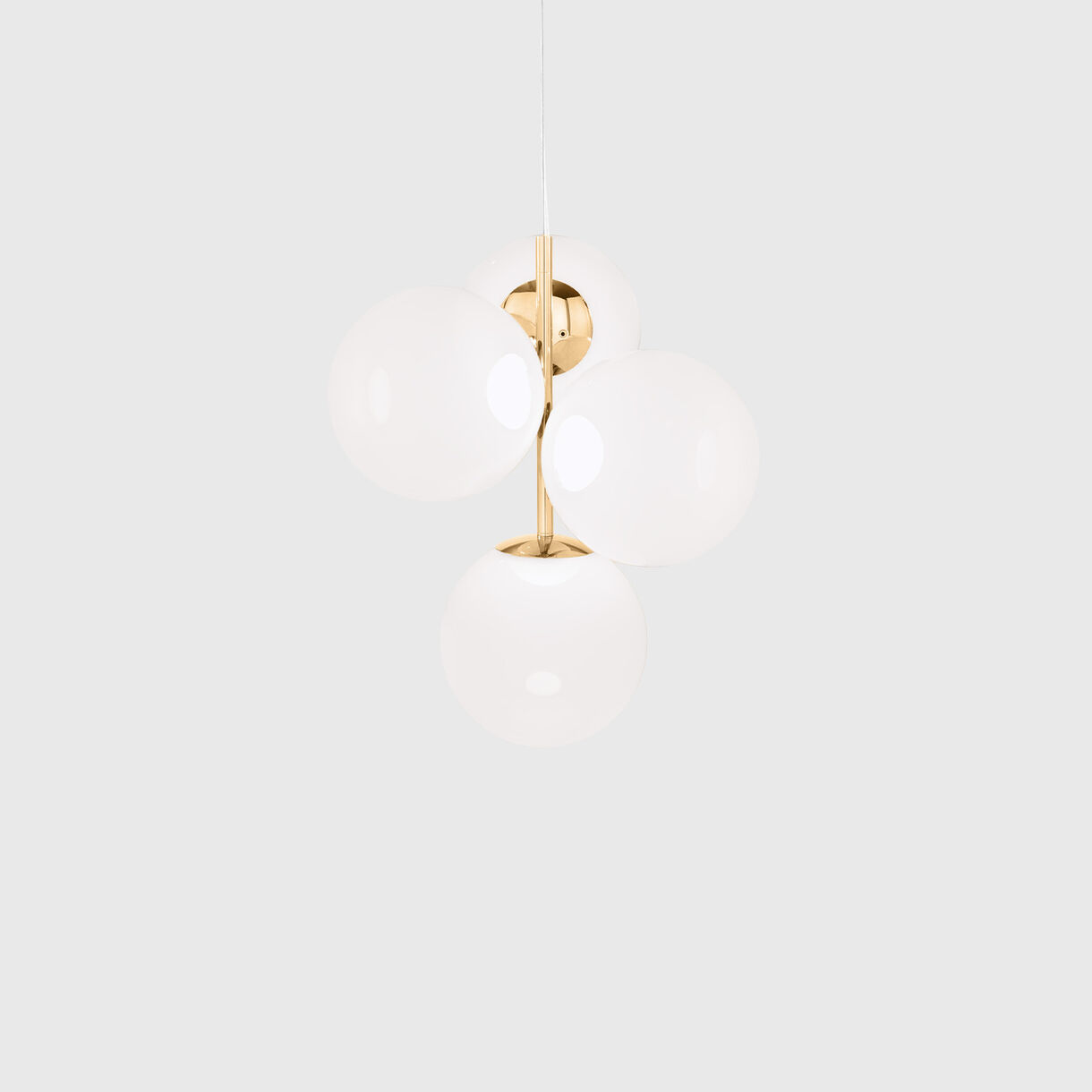 Globe Chandelier Mini, Opal & Gold